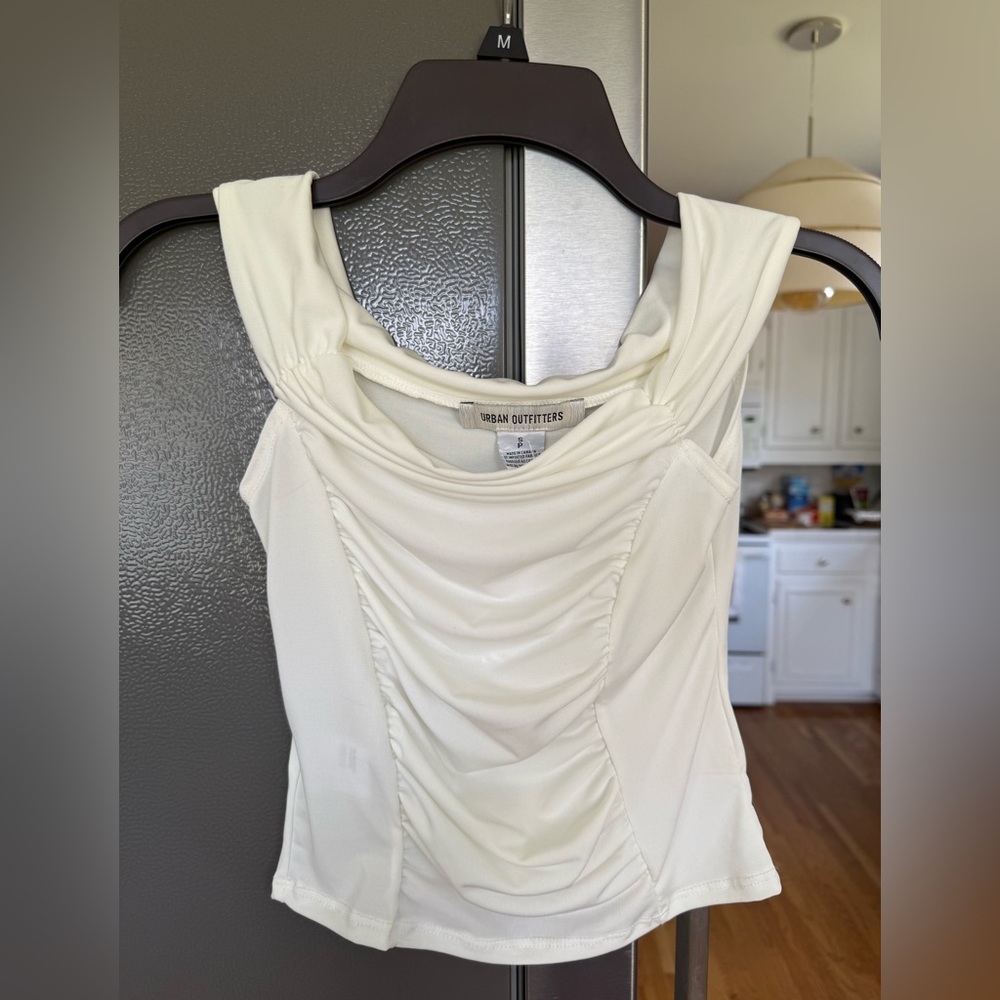 NWT Urban Outfitters white ruched top